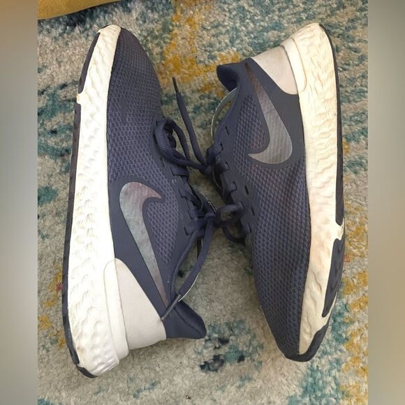 Nike Revolution 5 Running Sneakers Blue Size 6.5 - Picture 4 of 7